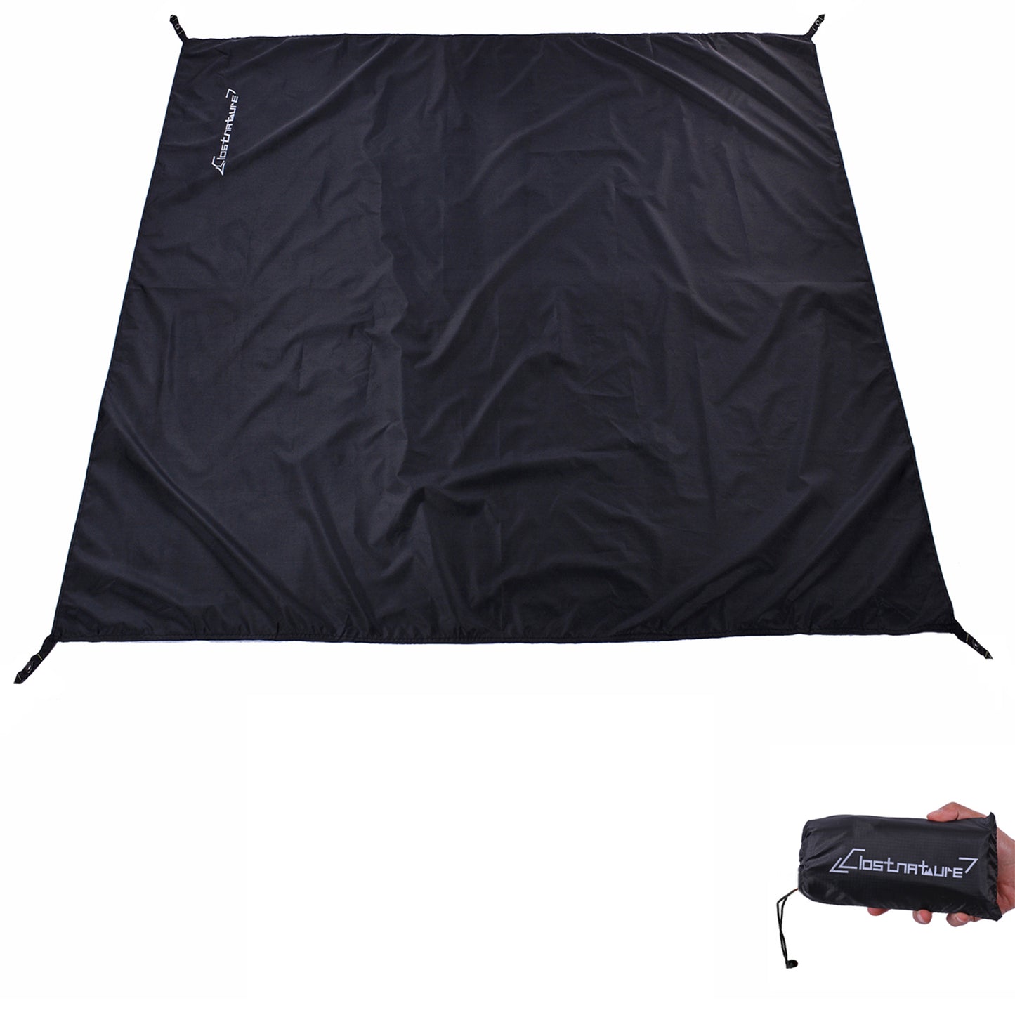 Clostnature Tent Footprint - 8'*8' Waterproof Camping Tarp, Heavy Duty Tent Floor Saver, Ultralight Ground Sheet Mat for Hiking, Backpacking - Storage Bag Included