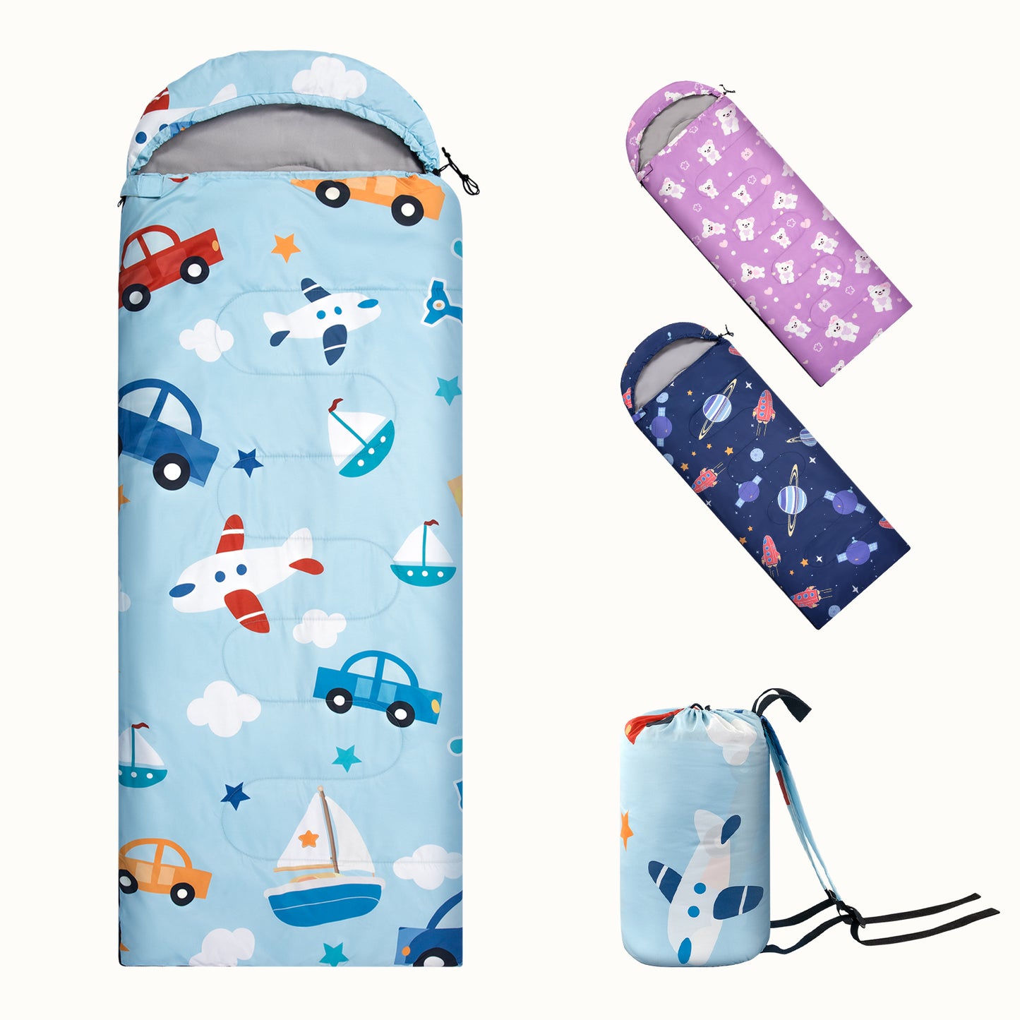 Himzoring Kids Sleeping Bag for Camping, Lightweight Waterproof Cold Weather Children Sleeping Bag for Boys and Girls
