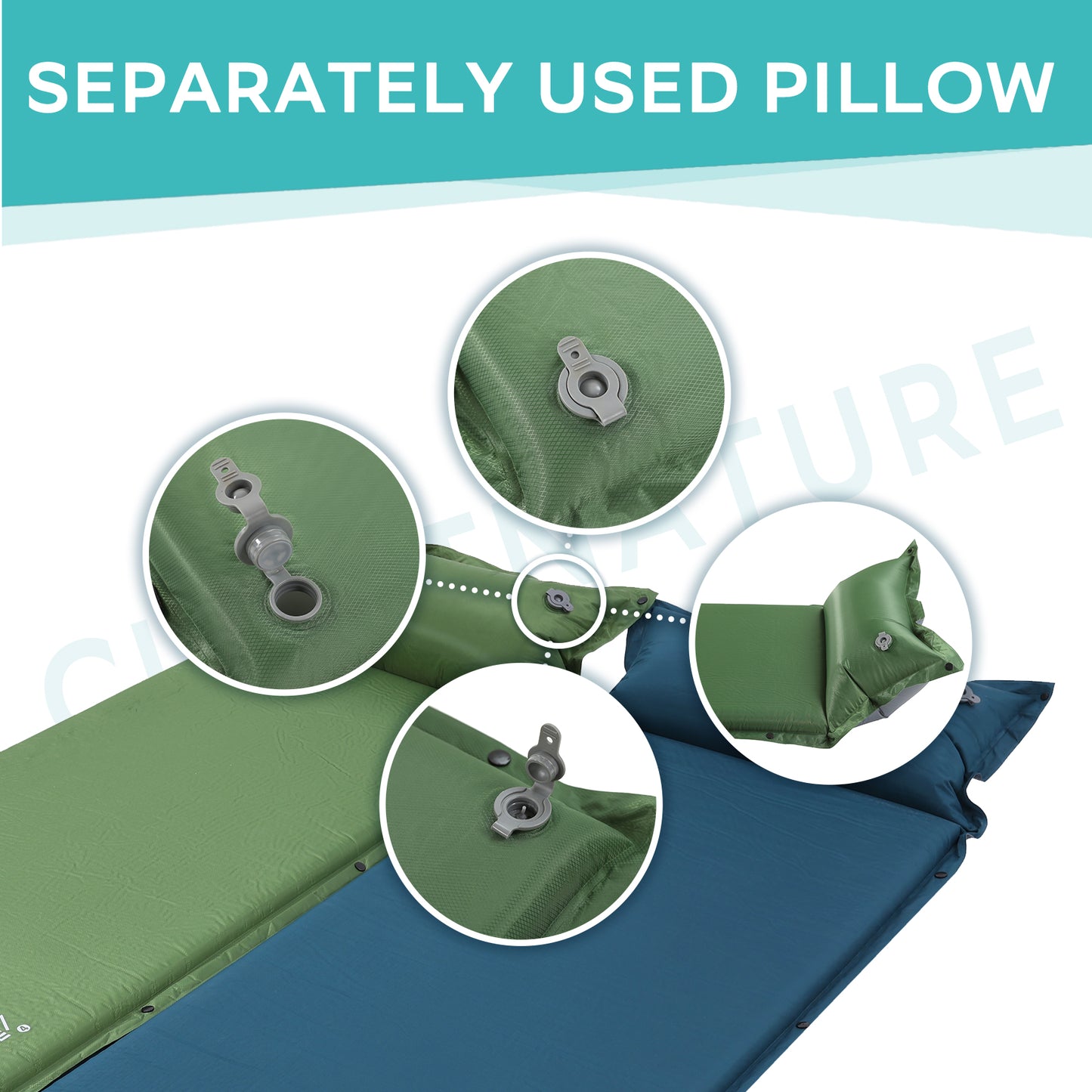 Clostnature Self Inflating Camping Mat - 3 inch/7.6 cm Camping Pad, Lightweight Inflatable Sleeping Mat