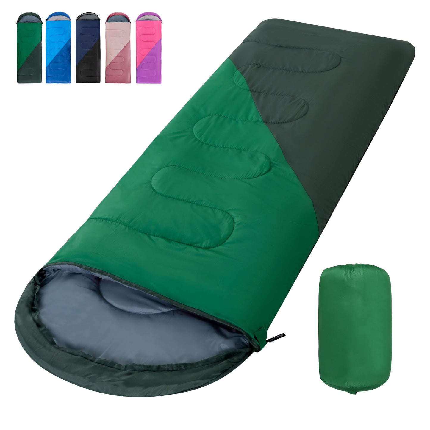 Tesleader 1.3 KG Sleeping Bag for Adults and Kids - Compact Lightweight Sleeping Bag(Left zipper)