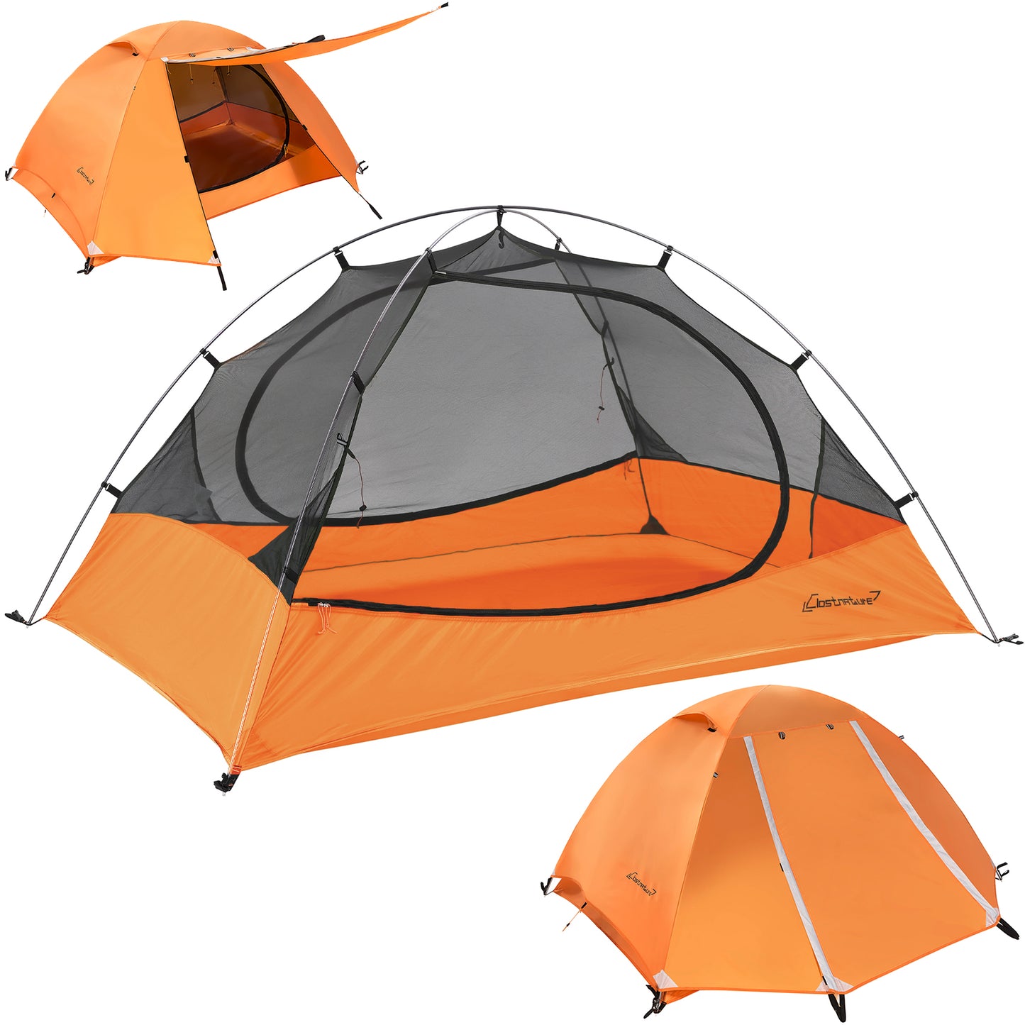 Clostnature 2-Man Tent for Backpacking, 2 Person Waterproof Camping Dome Tents-3 Season