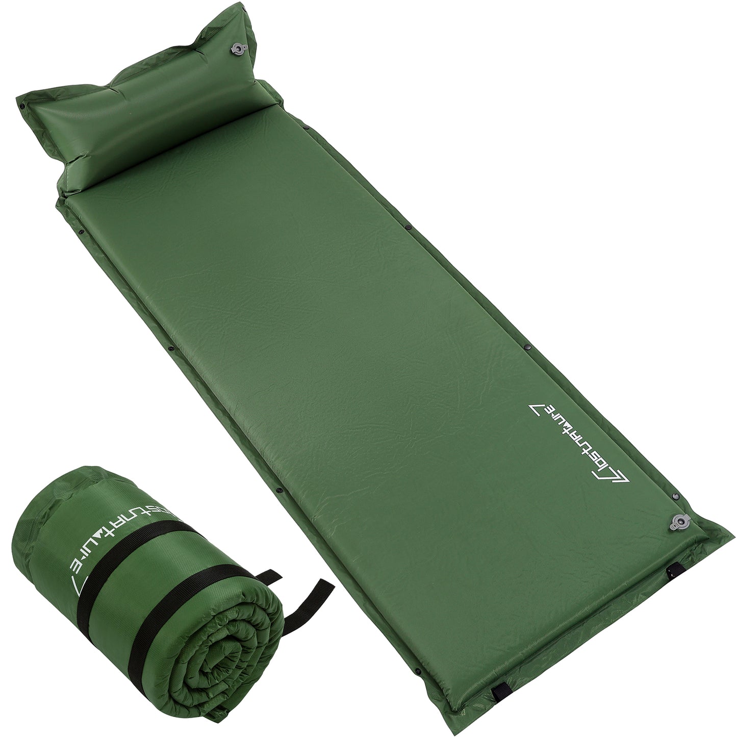 Clostnature Self Inflating Sleeping Pad for Camping - 1.5 inch/3.8cm Camping Pad, Lightweight Inflatable Sleeping Mat, Green