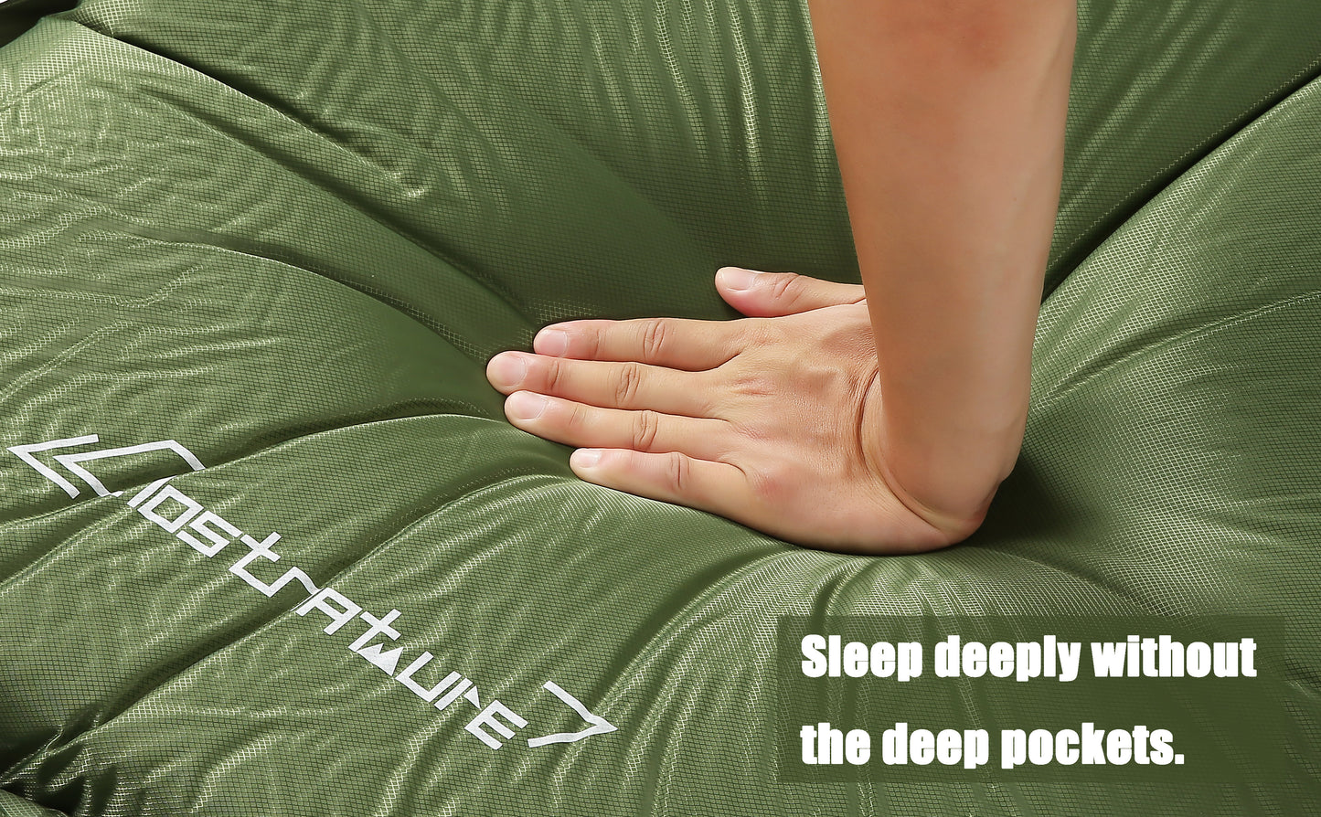 Clostnature Self Inflating Sleeping Pad for Camping - 1.5 inch/3.8cm Camping Pad, Lightweight Inflatable Sleeping Mat, Green