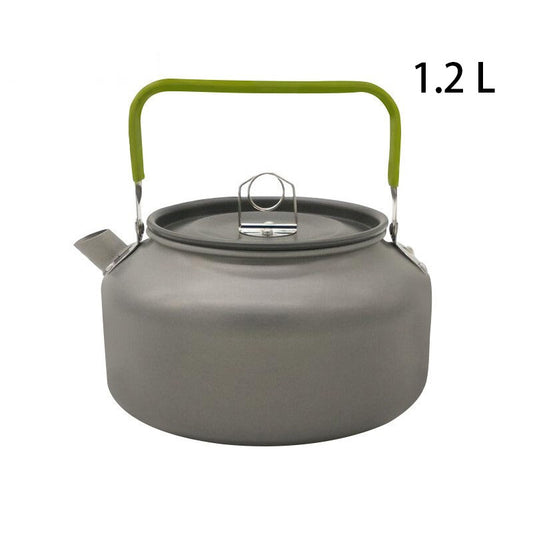 Lightweight Camping Kettle - 1.2L Aluminum Alloy Tea Kettle & Coffee Pot for Outdoor Adventures, Portable & Durable Design