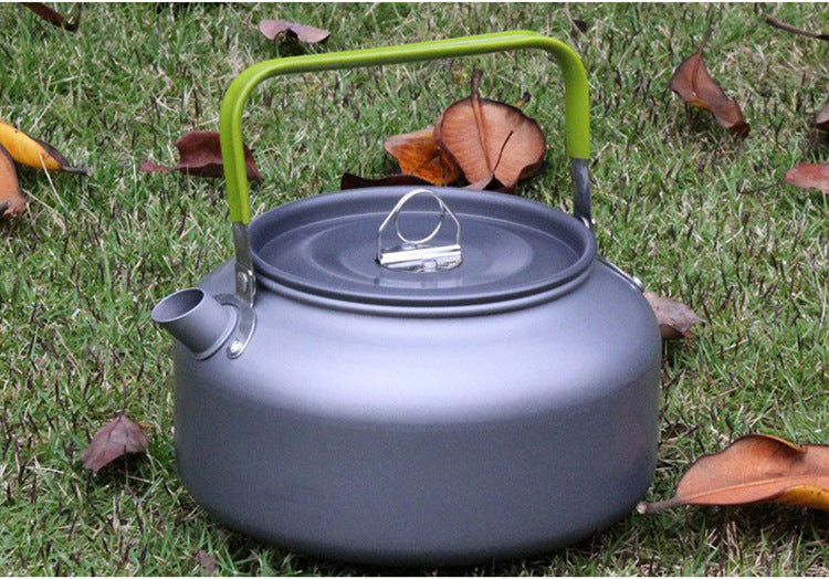 Lightweight Camping Kettle - 1.2L Aluminum Alloy Tea Kettle & Coffee Pot for Outdoor Adventures, Portable & Durable Design