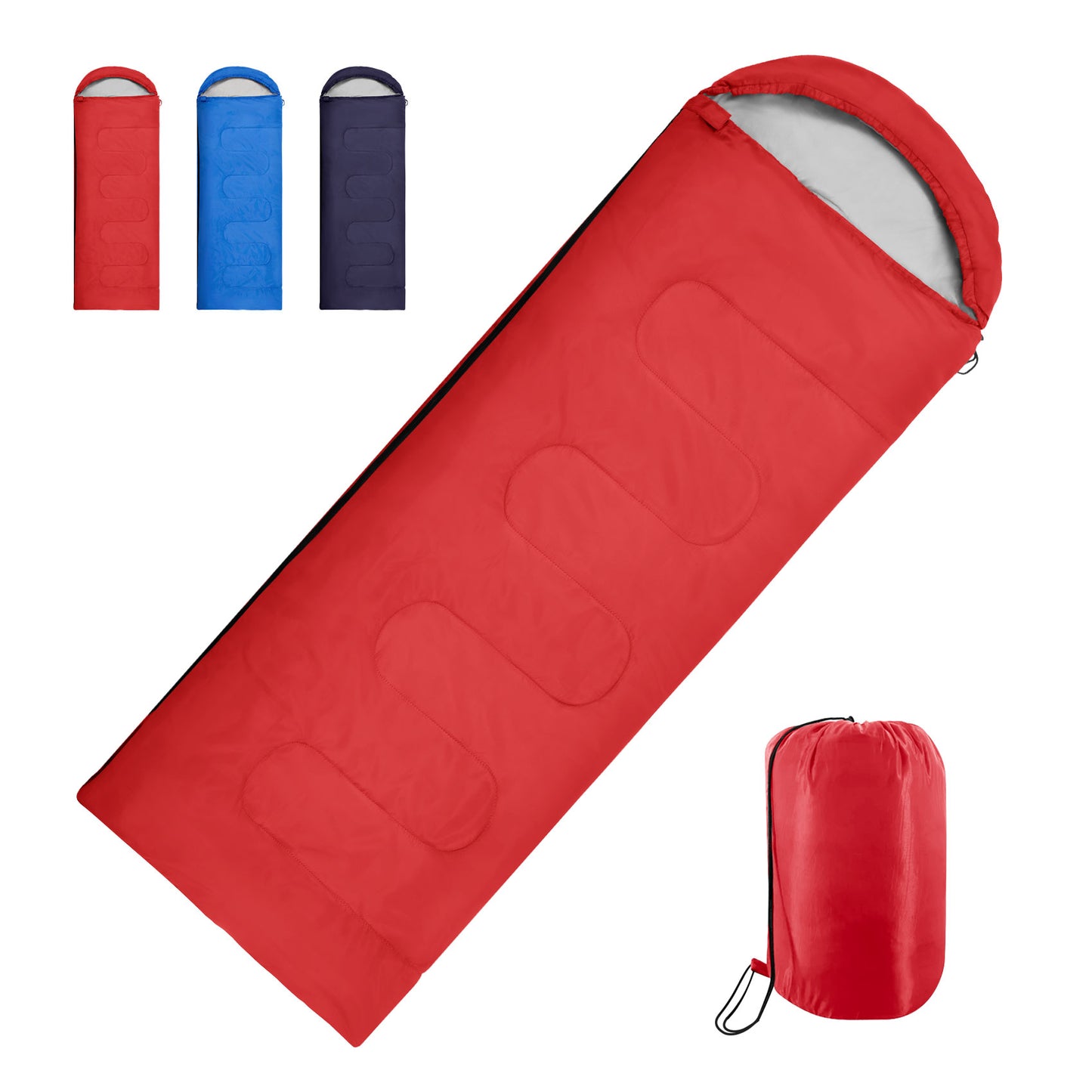 Himzoring Adults Lightweight Waterproof Camping Sleeping Bag for Backpacking, Red