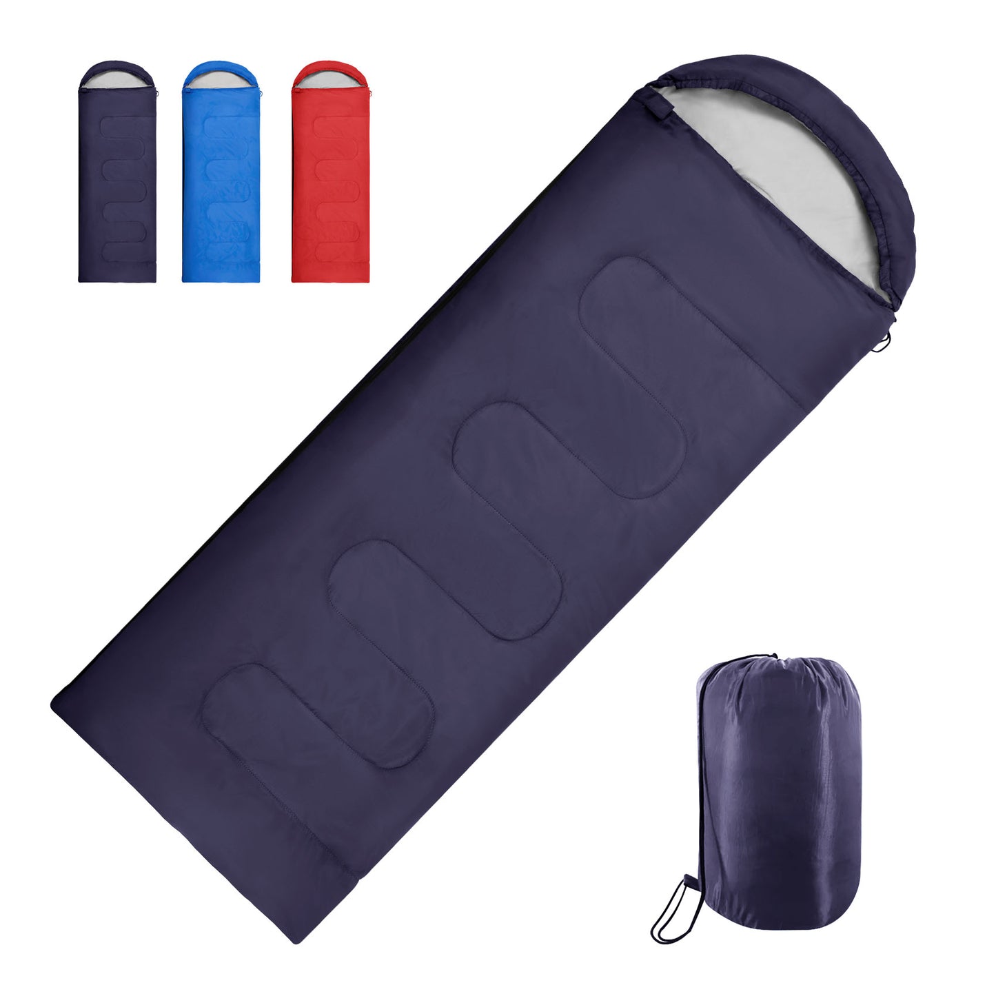 Himzoring Adults Lightweight Waterproof Camping Sleeping Bag for Backpacking, Navy Blue