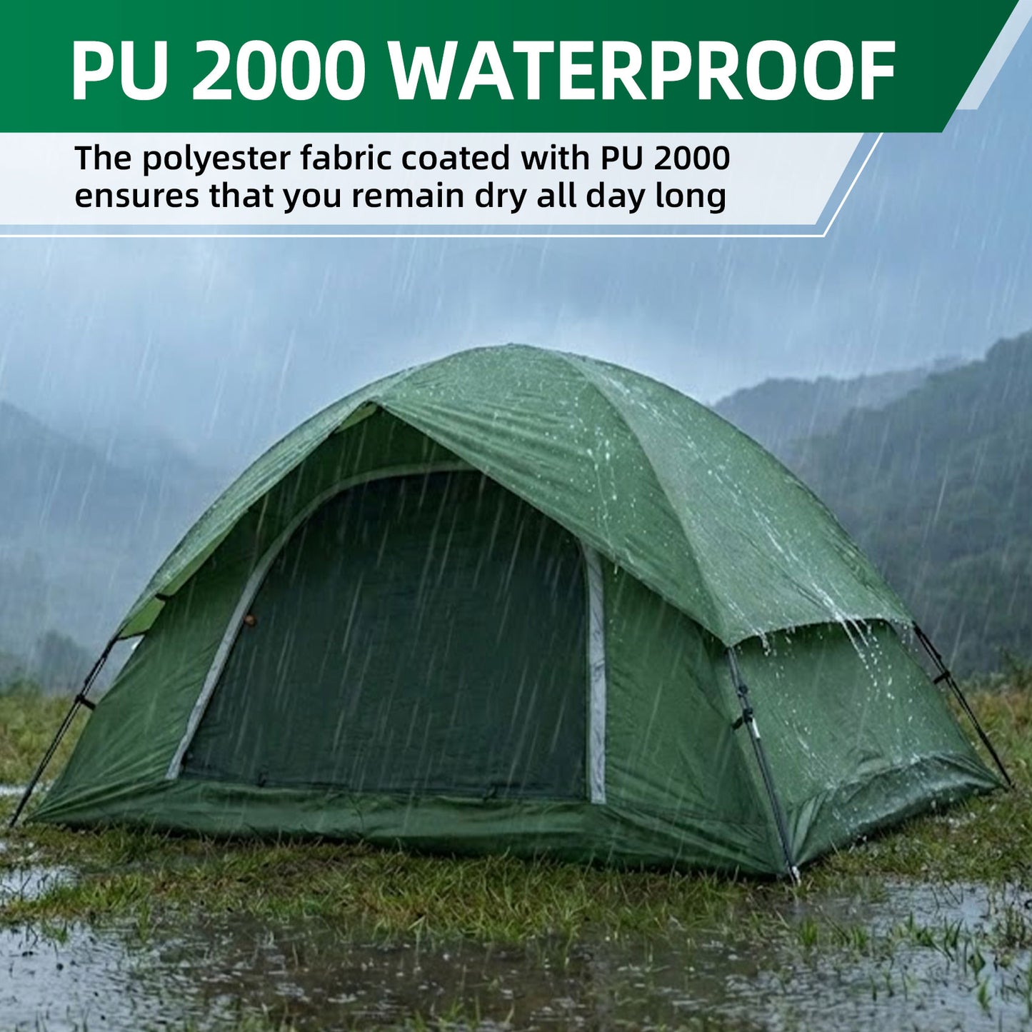 Clostnature Waterproof Camping Tent for 2 Person, Two Man Easy Set Up Tent