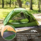 Clostnature 2-Man Tent for Backpacking, 2 Person Waterproof Camping Dome Tents-3 Season