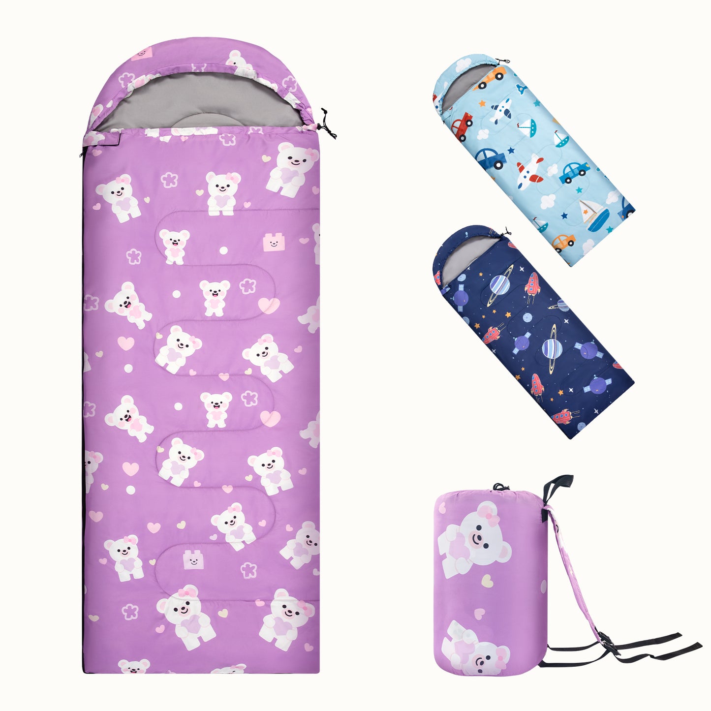 Himzoring Kids Sleeping Bag for Camping, Lightweight Waterproof Cold Weather Children Sleeping Bag for Boys and Girls
