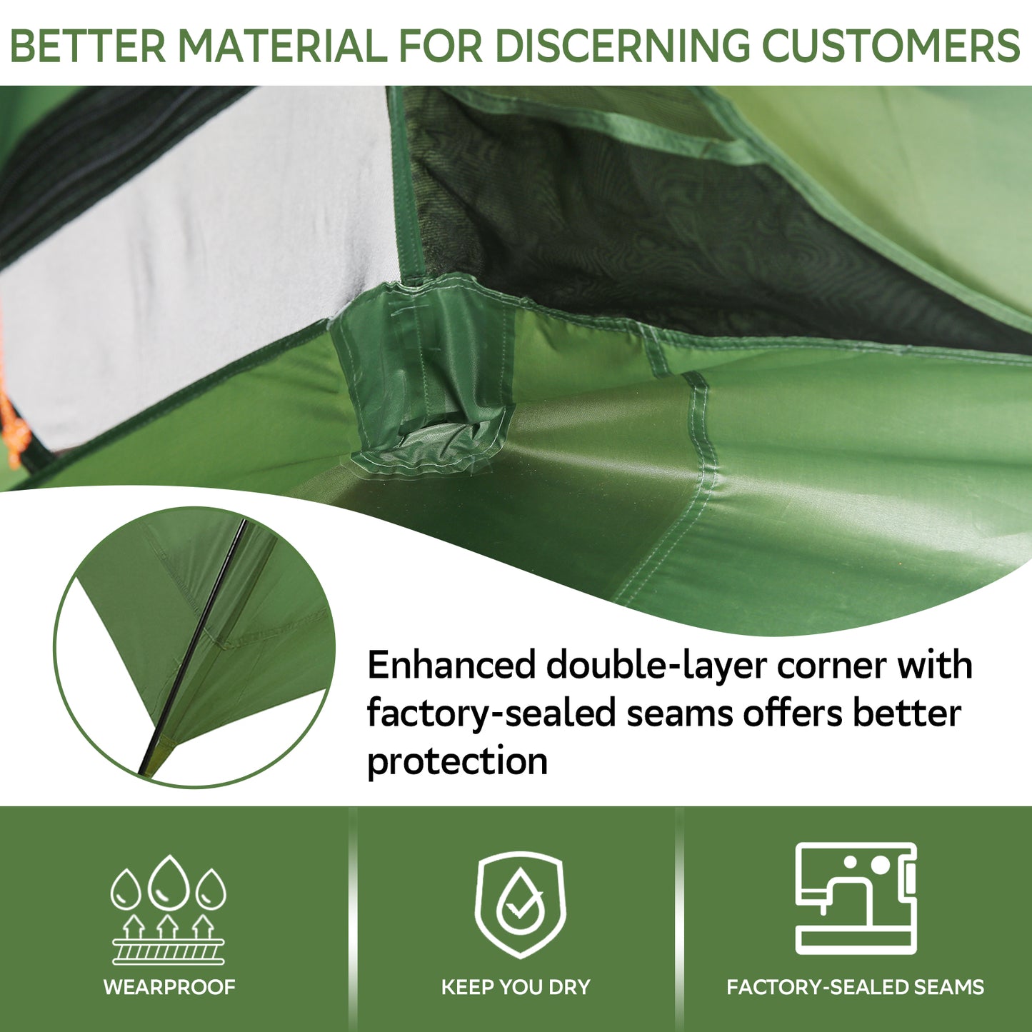 Clostnature 3-Man Tent for Backpacking, 2 Person Waterproof Camping Dome Tents