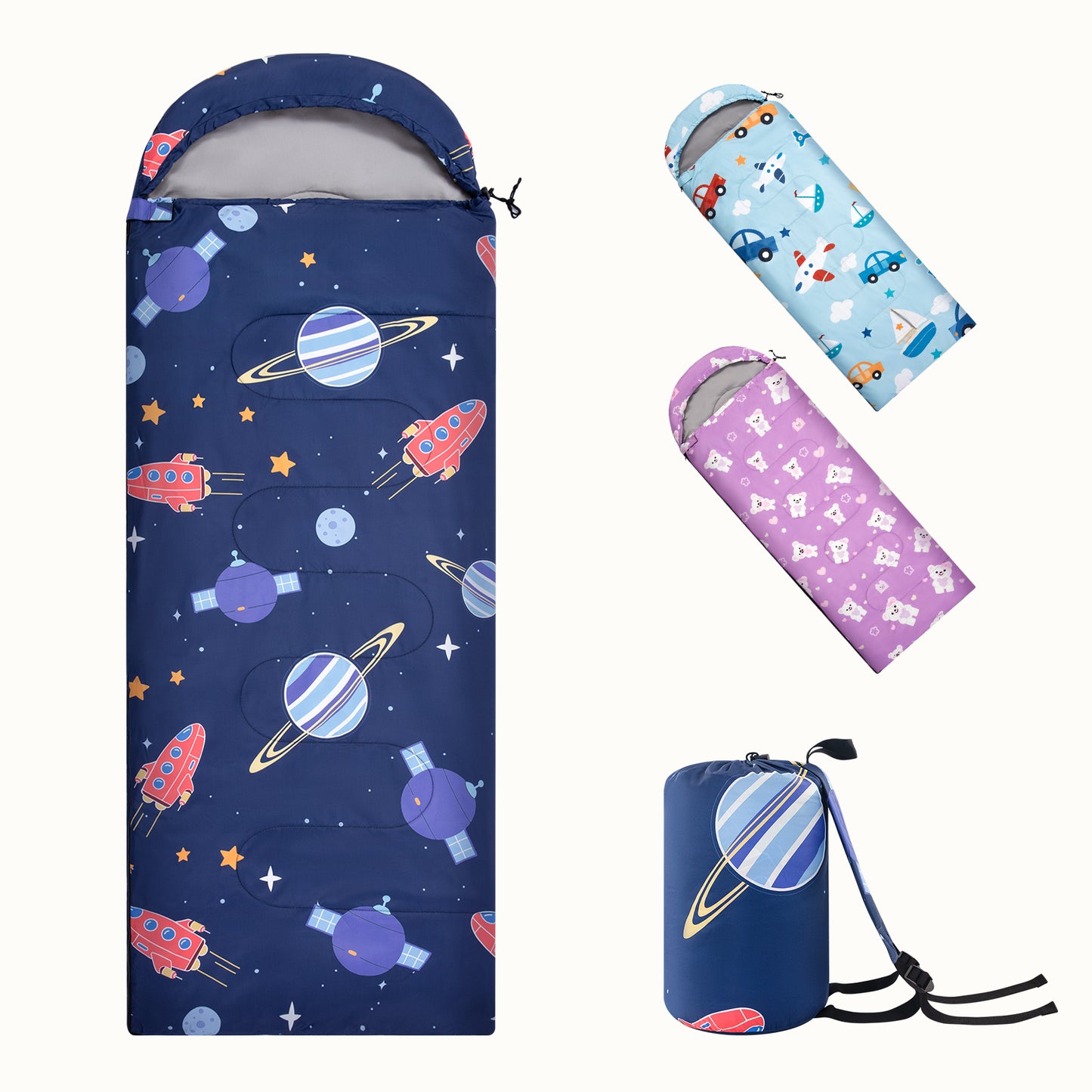 Himzoring Kids Sleeping Bag for Camping, Lightweight Waterproof Cold Weather Children Sleeping Bag for Boys and Girls