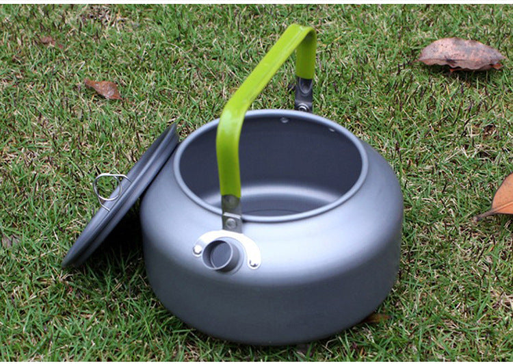 Lightweight Camping Kettle - 1.2L Aluminum Alloy Tea Kettle & Coffee Pot for Outdoor Adventures, Portable & Durable Design