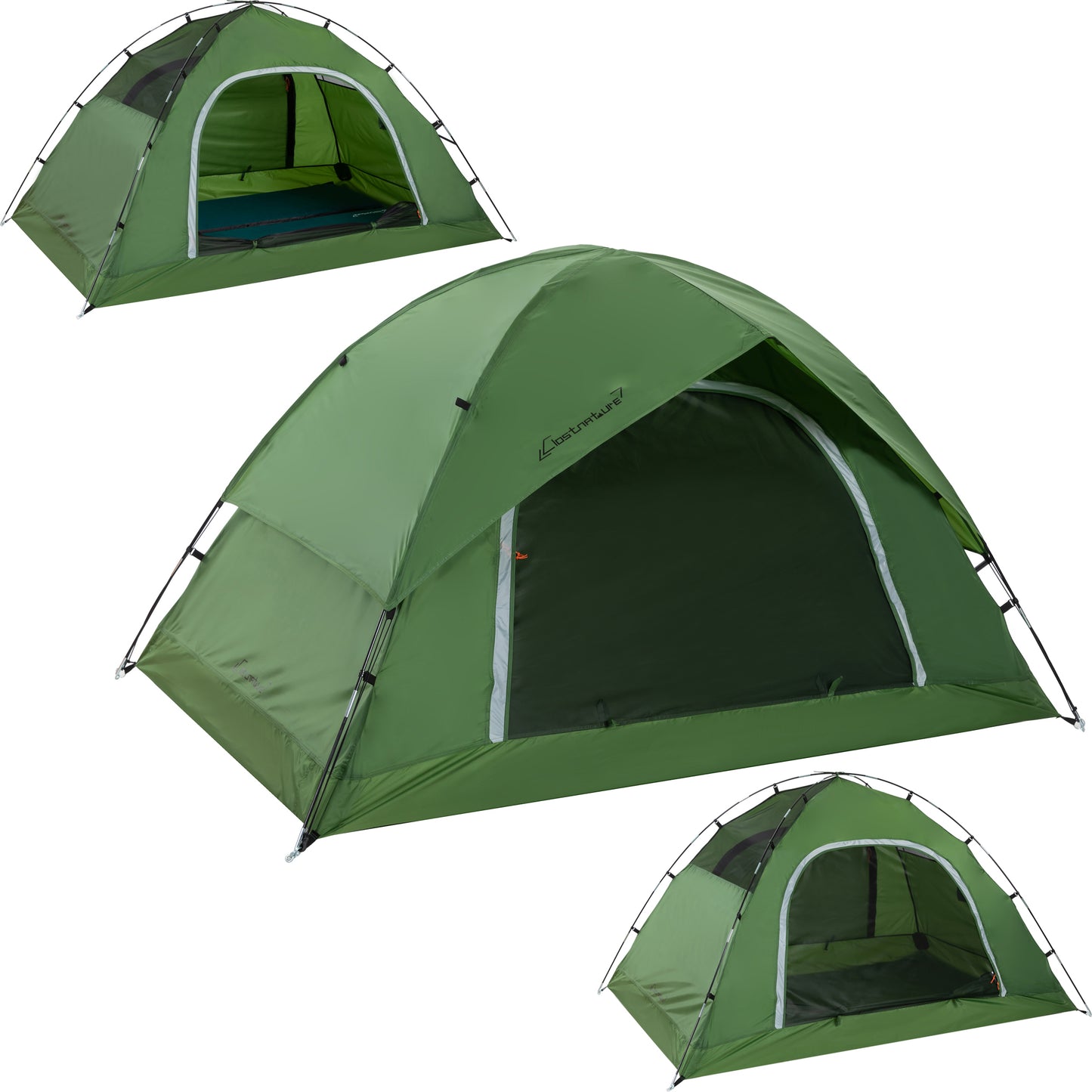 Clostnature A Set of Fiberglass Poles- 6 Person Camping Tent