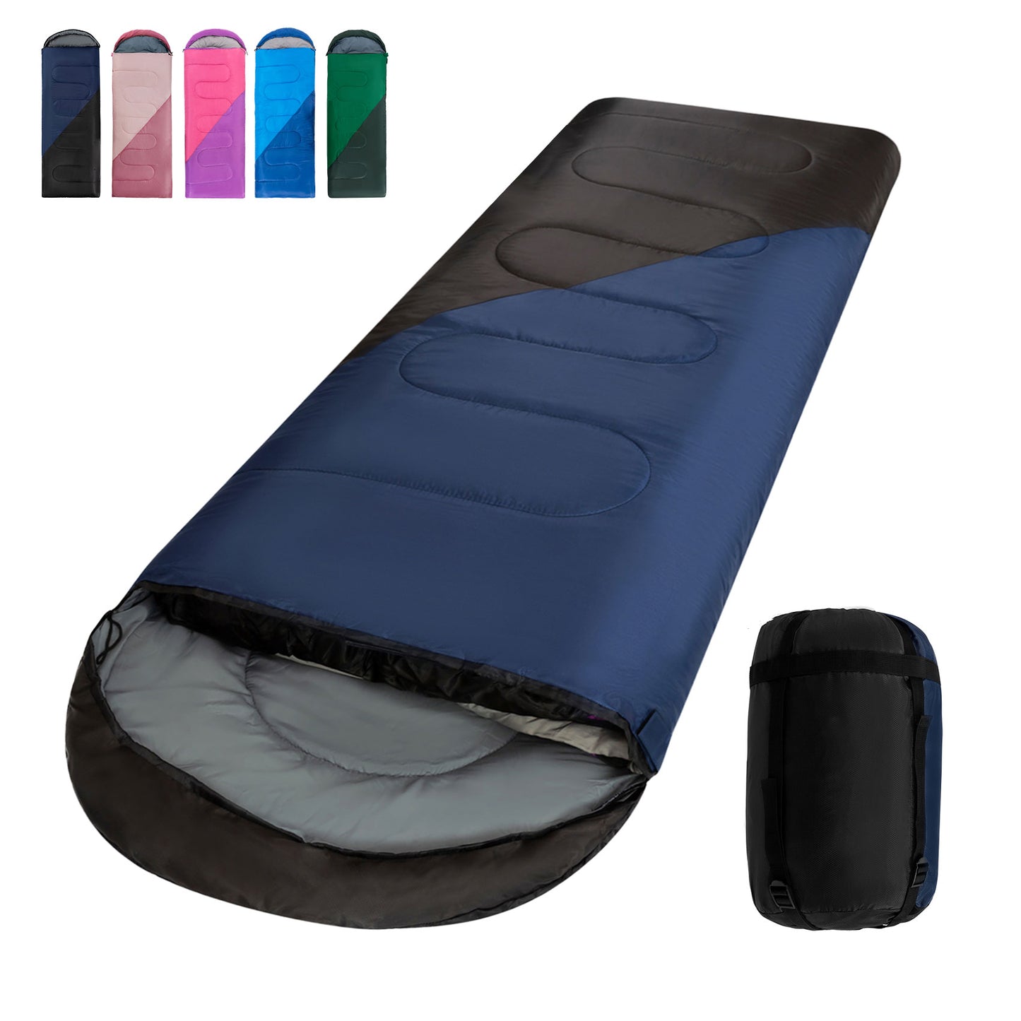 Tesleader 1.3 KG Sleeping Bag for Adults and Kids - Compact Lightweight Sleeping Bag（Left zipper）