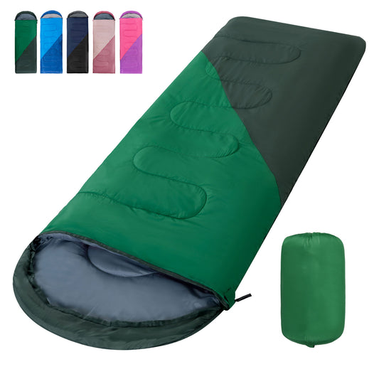 Tesleader 1.3 KG Sleeping Bag for Adults and Kids - Compact Lightweight Sleeping Bag（Right zipper）