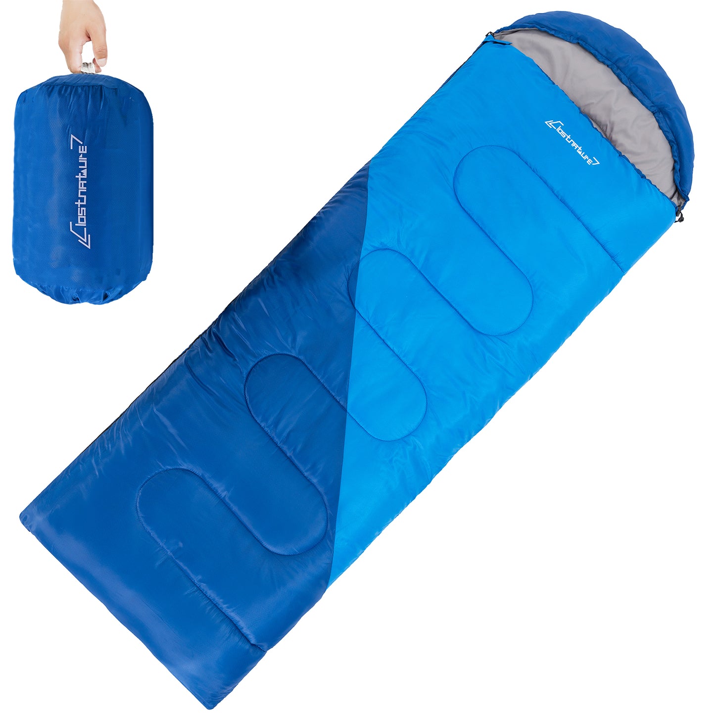 Clostnature Sleeping Bag for Adults and Kids - Compact Lightweight Sleeping Bag（Right zipper）