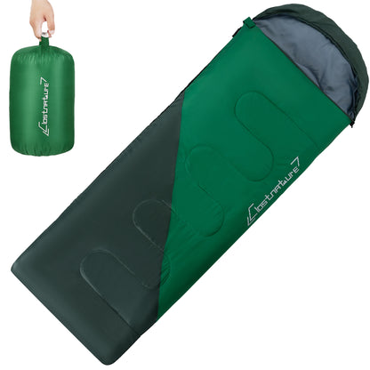 Clostnature Sleeping Bag for Adults and Kids - Compact Lightweight Sleeping Bag（Right zipper）