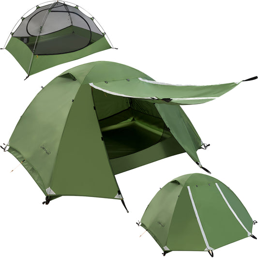 Clostnature 2-Man Tent for Backpacking, 2 Person Waterproof Camping Dome Tents-3 Season