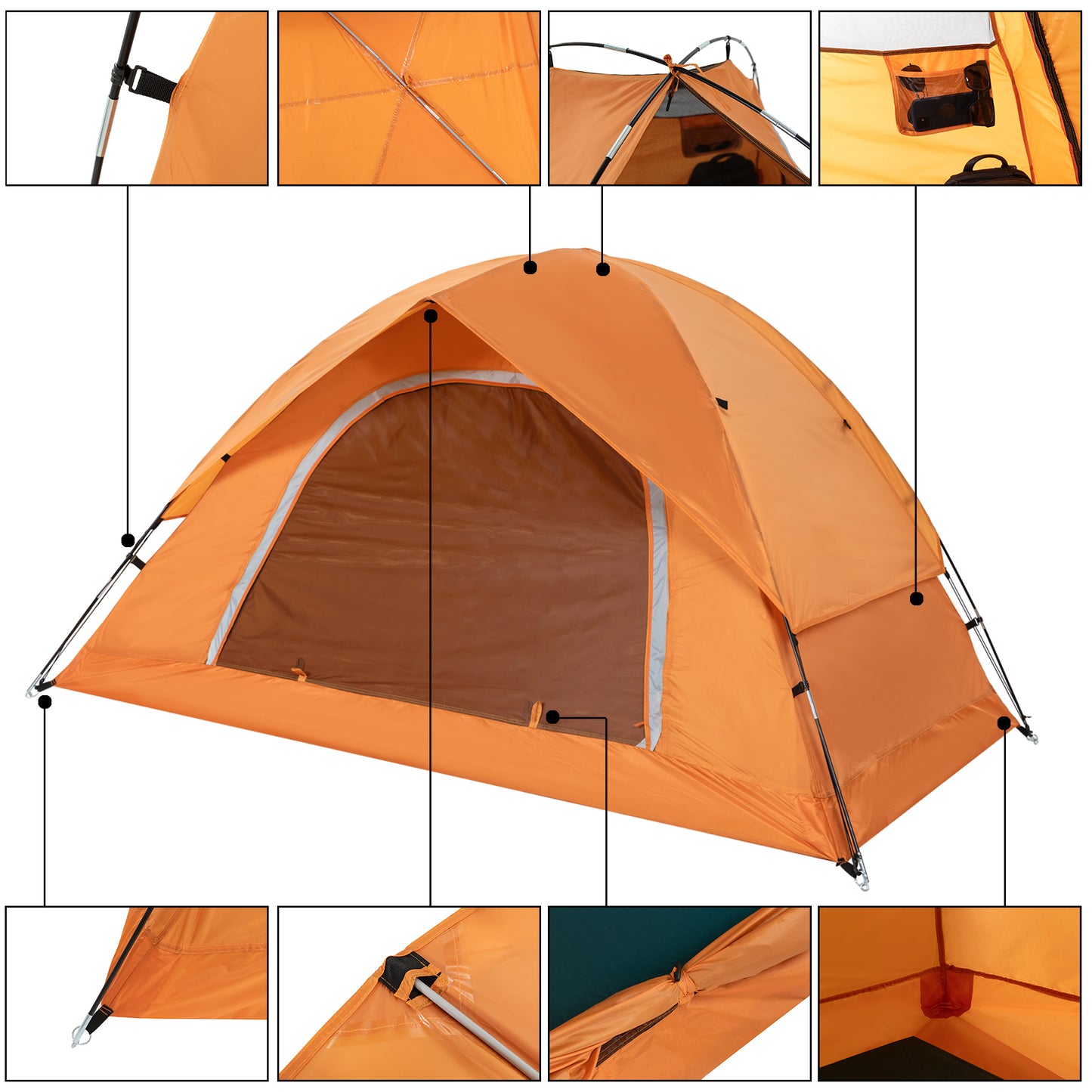 Clostnature Camping Tent for 4 Person - Waterproof Four Person Tents for Camping, Small Easy Up Tent for Family