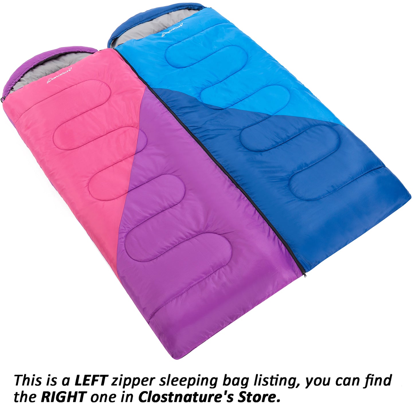 Clostnature Sleeping Bag for Adults and Kids - Compact Lightweight Sleeping Bag