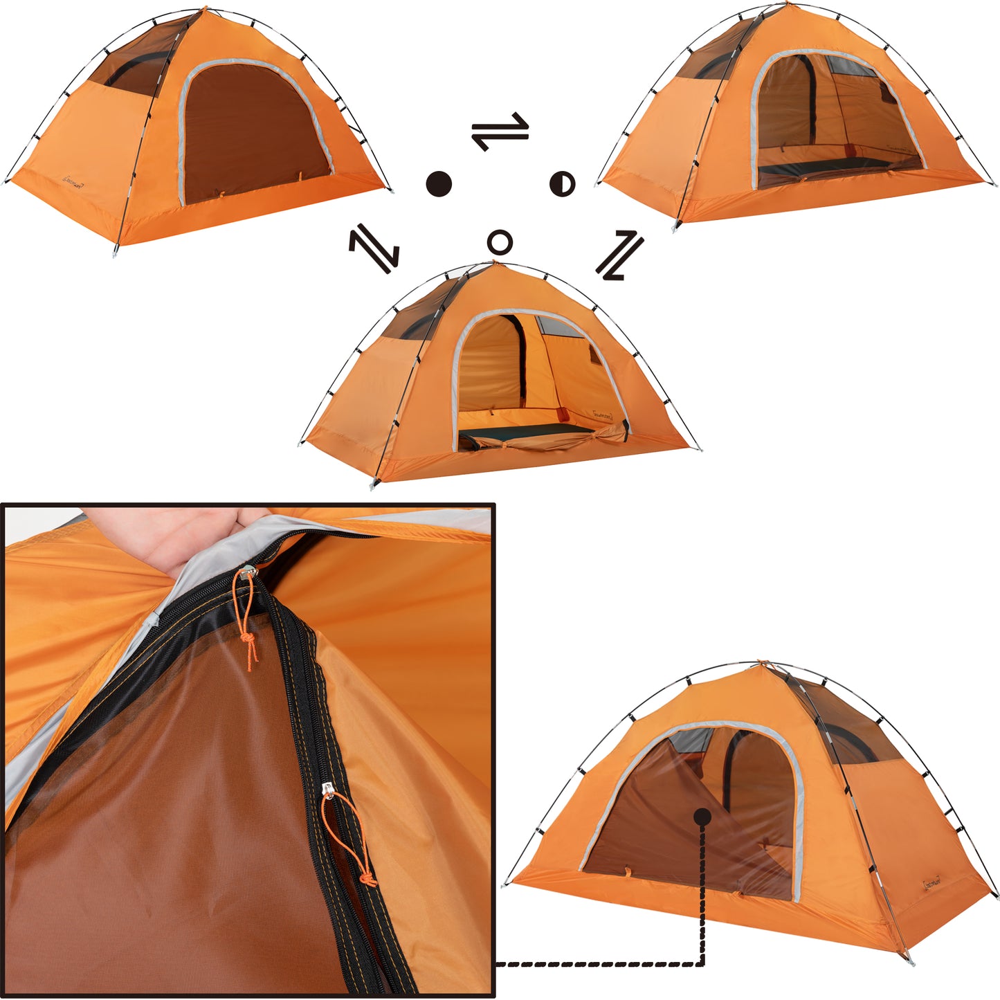 Clostnature Camping Tent for 4 Person - Waterproof Four Person Tents for Camping, Small Easy Up Tent for Family